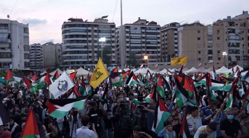 Lebanese rally in support of Gaza following Hamas attack
