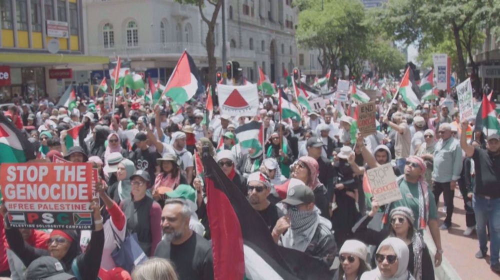 Thousands march in pro-Palestinian demonstration in South Africa's Cape Town
