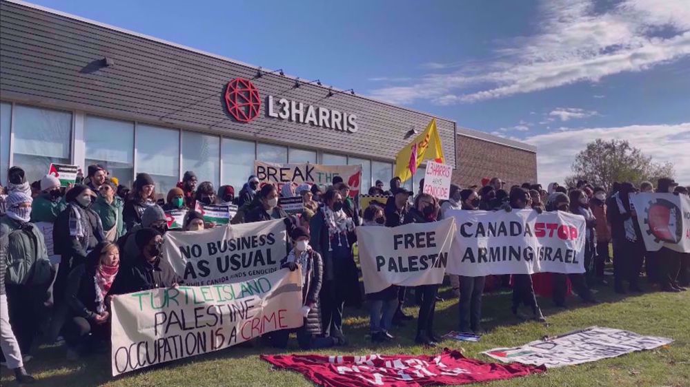 Les militants canadiens bloquent les entreprises fournissant des armes à Israël