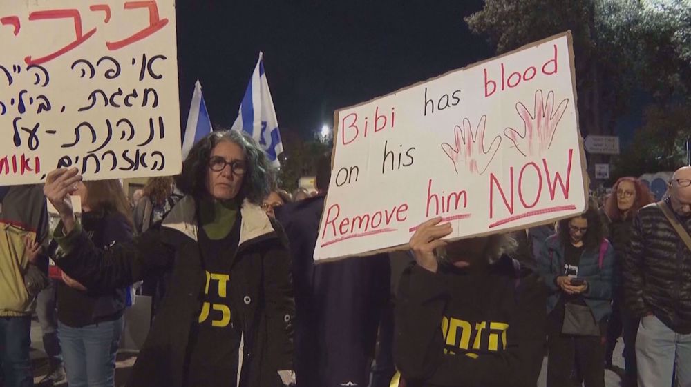 Israeli protesters in al-Quds call on Netanyahu to resign as Gaza war rages