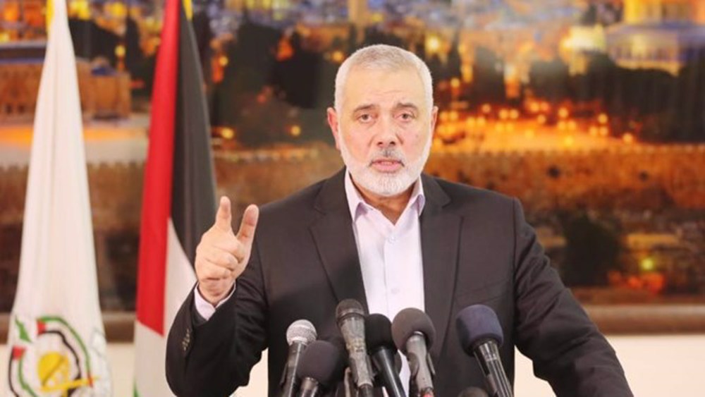 Hamas chief Haniyeh says Palestinians forced ceasefire upon Israeli regime