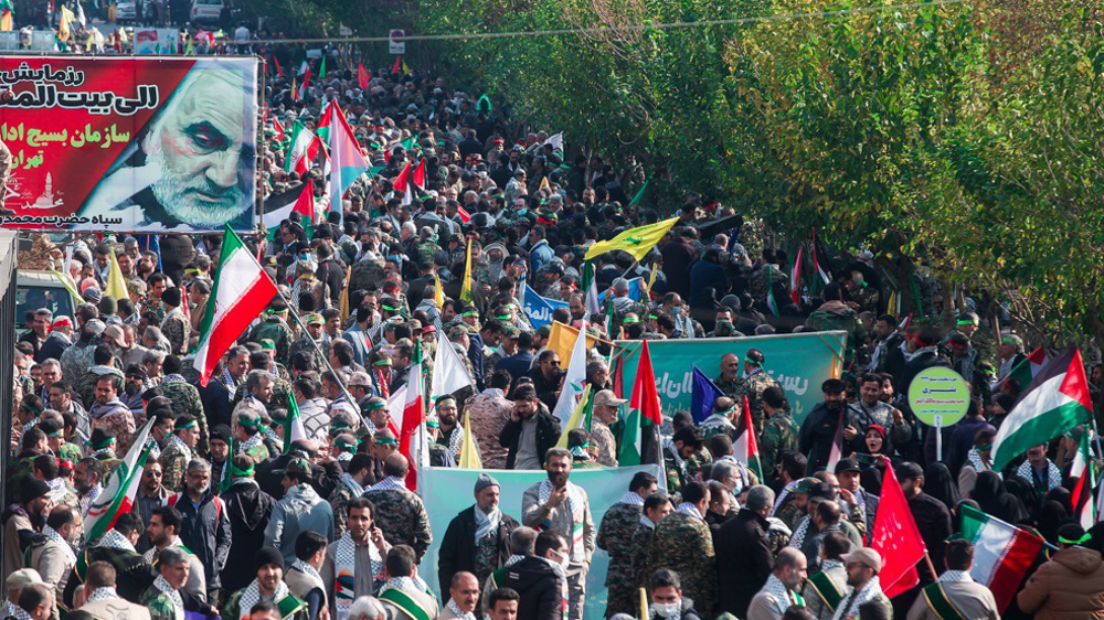Iran’s Basij volunteer forces hold nationwide rallies in solidarity with Gaza