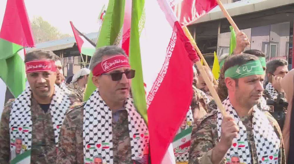 Iran’s Basij volunteer forces hold massive rally in solidarity with Gaza