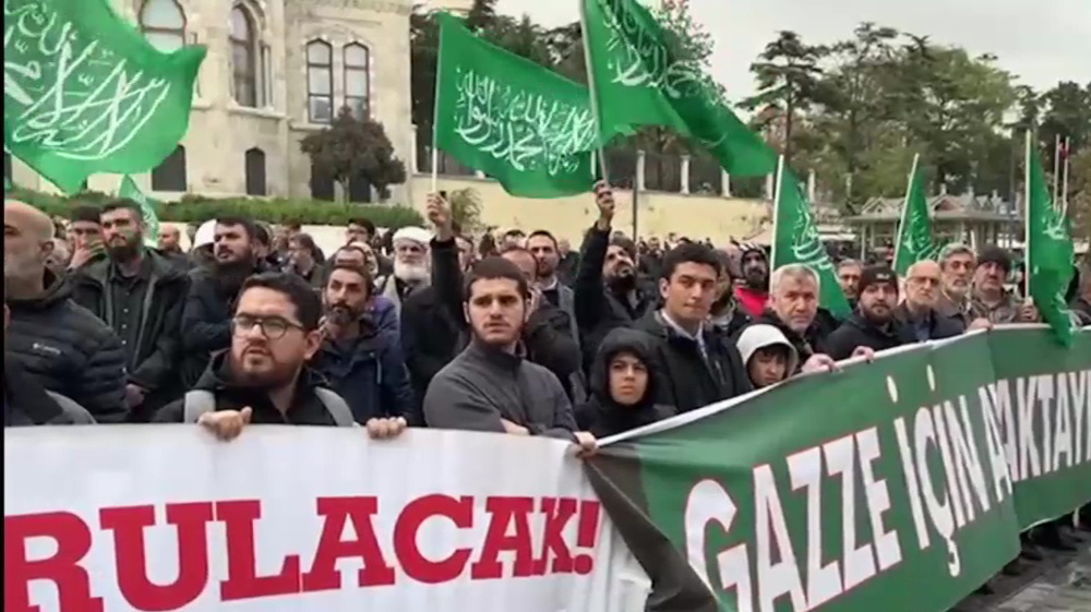 Turks in Istanbul protest death of civilians in Gaza 
