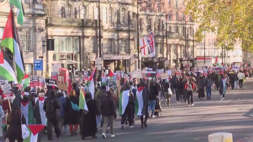 People march in pro-Palestinian demonstration in London
