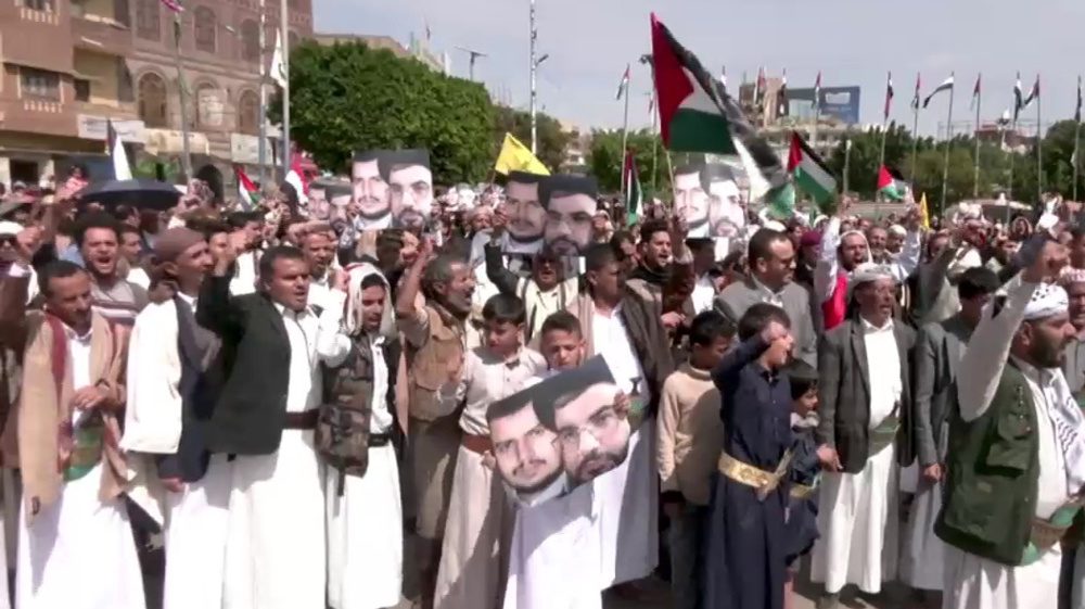 Thousands of Yemenis demonstrate solidarity with Palestinians
