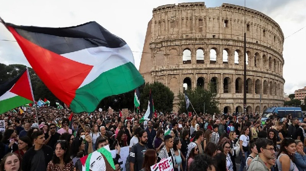 Italians rally against ‘Israeli genocide in Palestine’