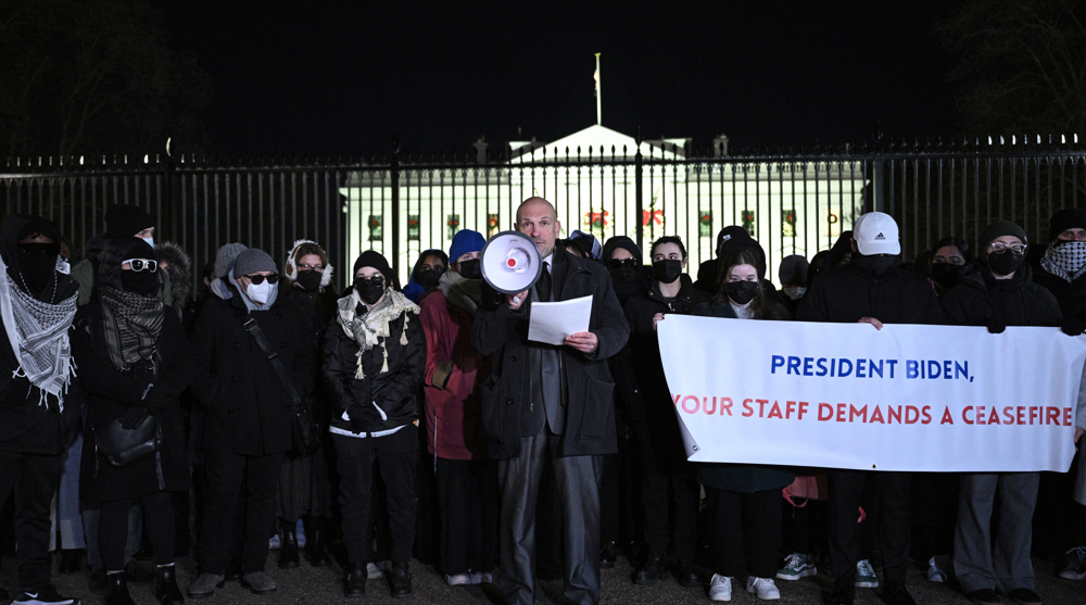 Biden administration staffers call for Gaza ceasefire at vigil outside White House