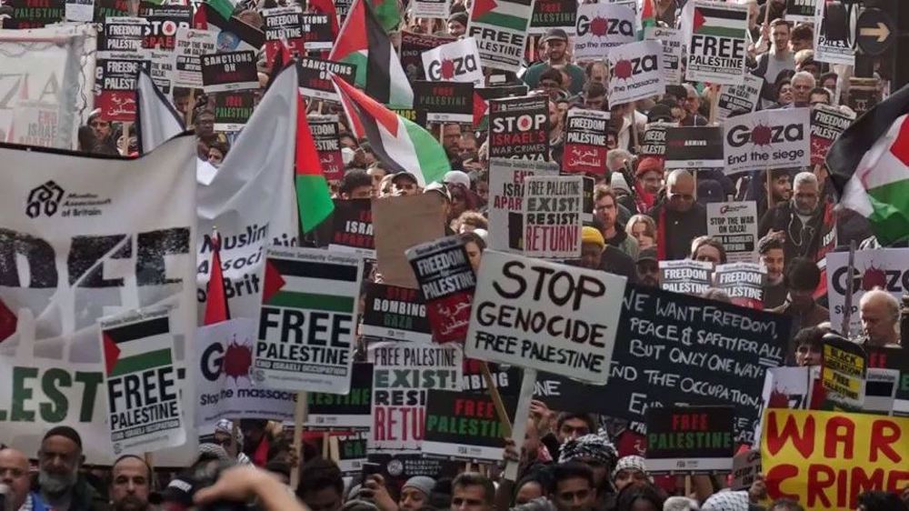 UK pro-peace demonstrators hold nation-wide rallies in support for Palestine
