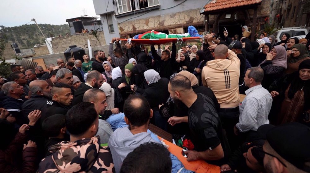 Funeral held for five Palestinians killed in Israeli raid on West Bank refugee camp