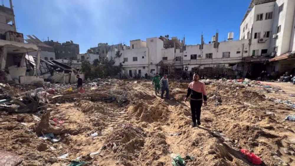 Iran urges intl. probe into Israel’s burying of Palestinians alive in Gaza hospital