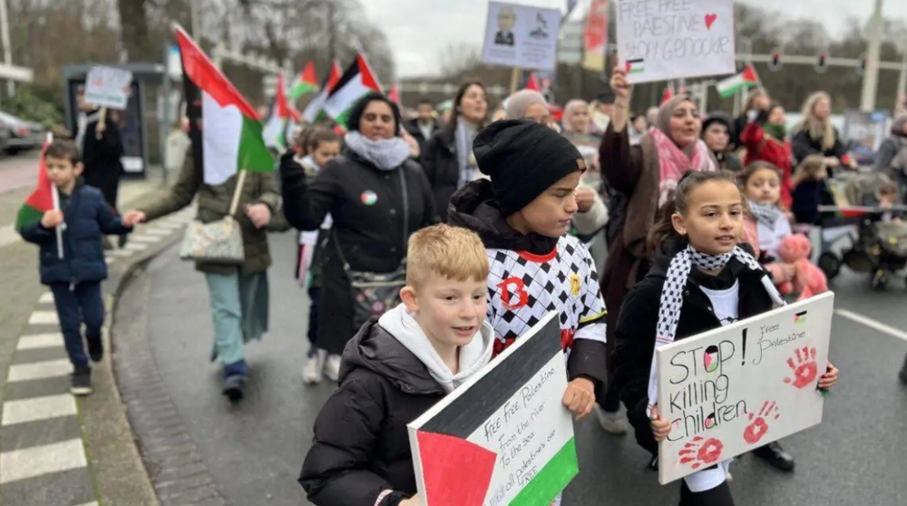 La Haye : des enfants demandent justice pour les Gazaouïs