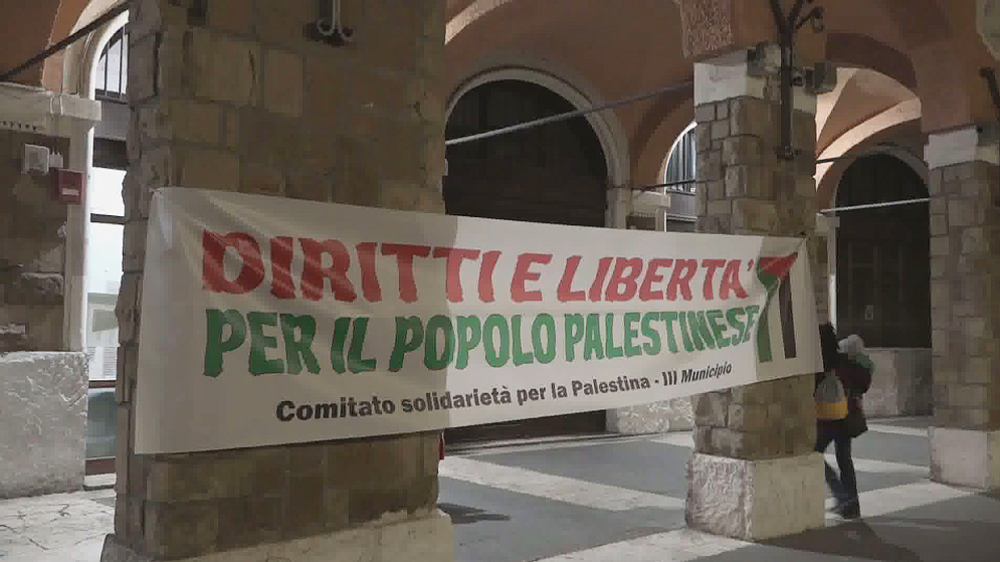 Manifestations en Italie pour soutenir les Palestiniens