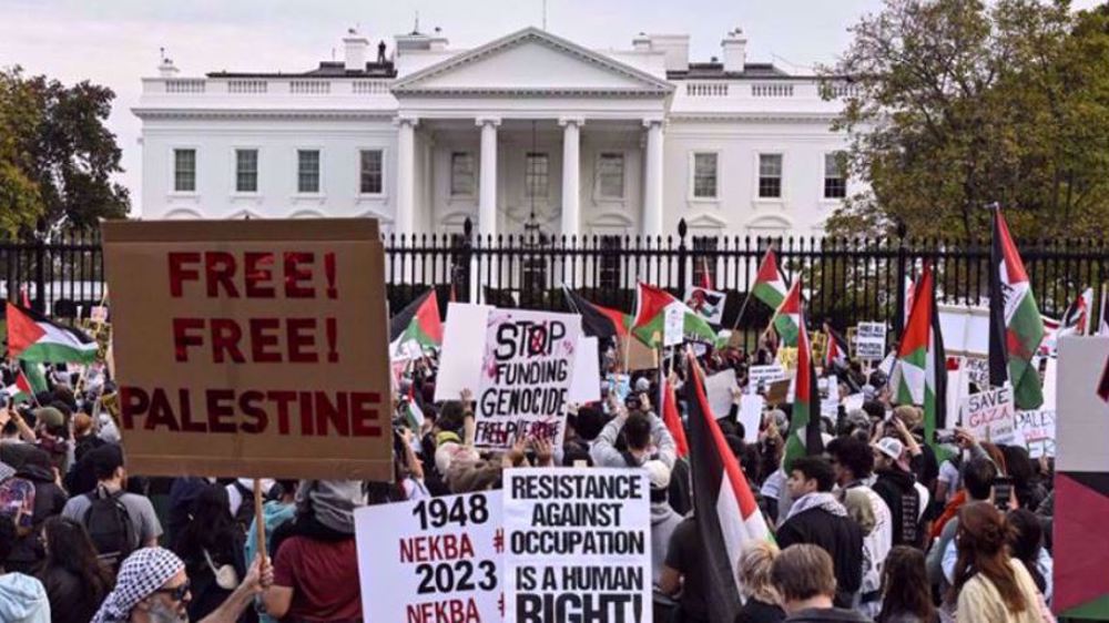 Rassemblement devant la Maison-Blanche pour soutenir les Palestiniens de Gaza