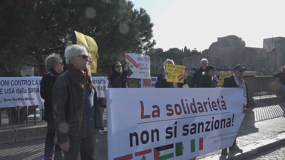 Sit-in for Syria held in Rome