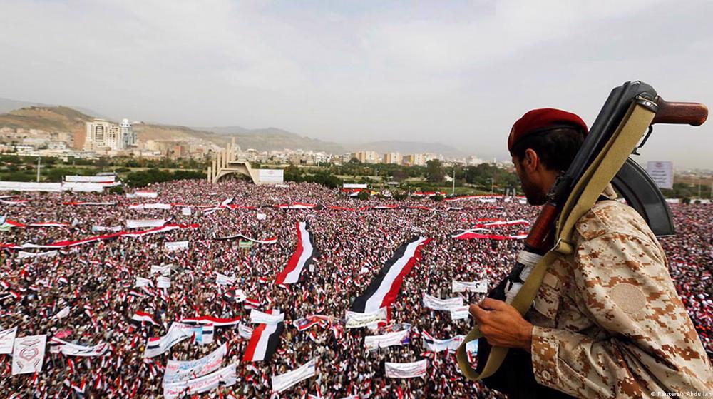 Yemenis hold nationwide rallies on 8th anniversary of Saudi-led war