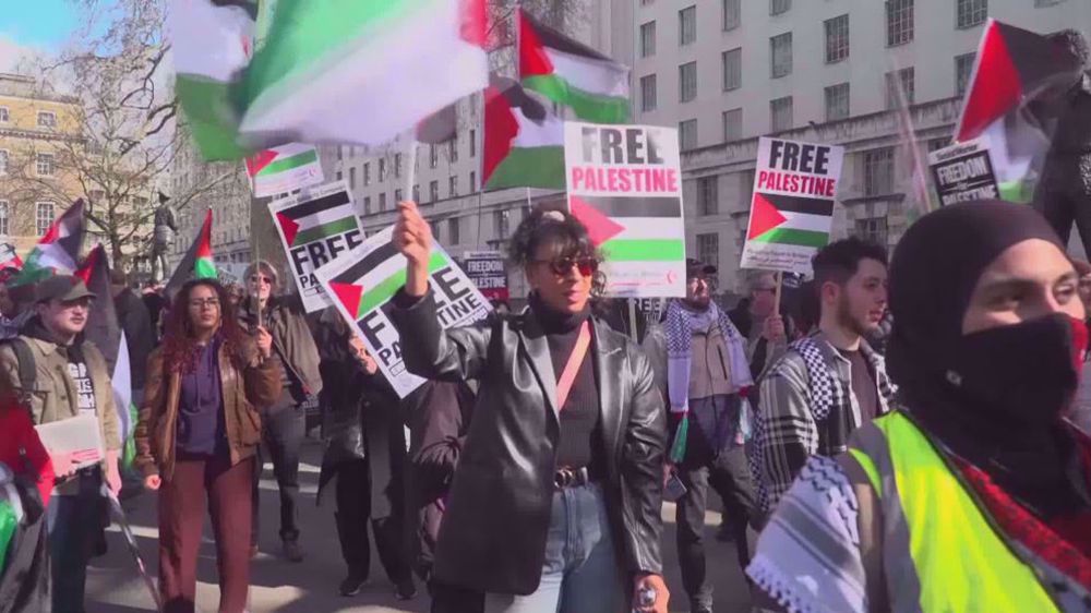 Manifestation pro-palestinienne lors de la visite de Netanyahu à Londres