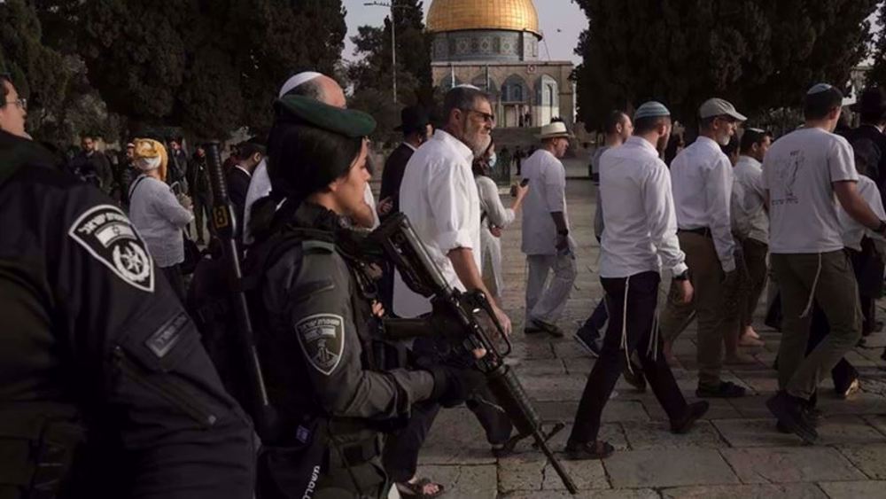 Hundreds of Israeli settlers break into al-Aqsa Mosque under police protection 