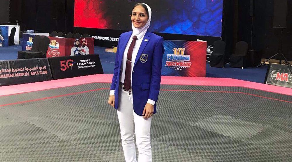 Iranian woman elected as ‘Best Referee’ in China's World Taekwondo Grand Slam  