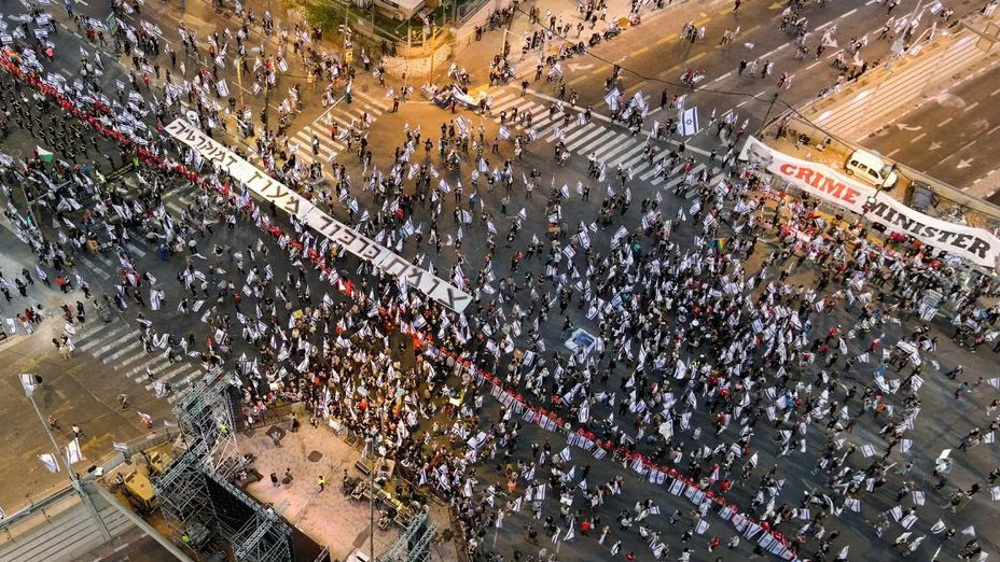 Thousands of protesters rally against Netanyahu's 'judicial reforms' for 14th week in row