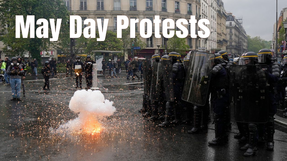 May Day protests in Europe