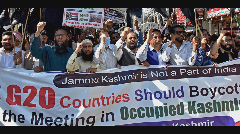 Hundreds of people condemn India for holding G20 meeting in disputed Kashmir
