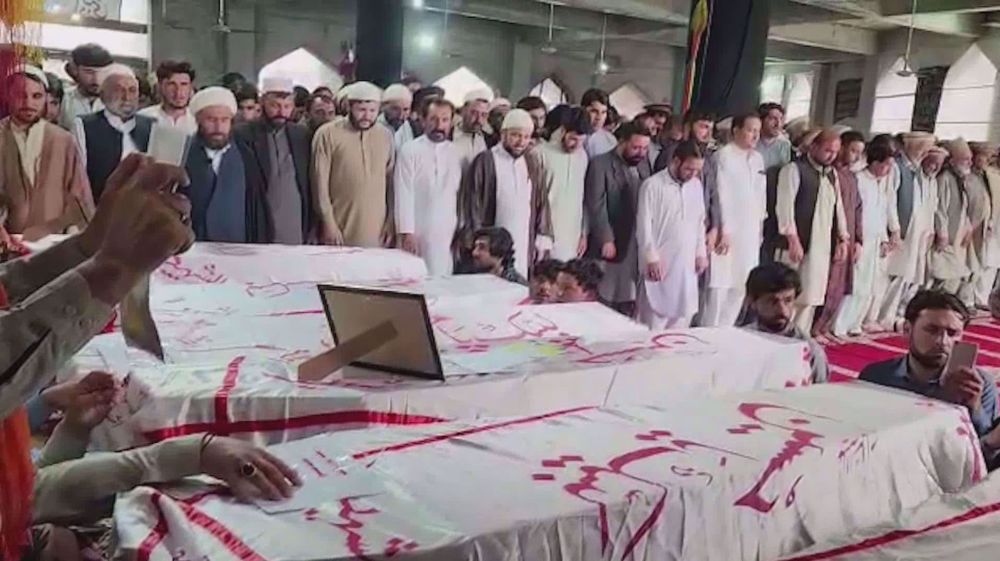 Funeral prayers  for 7 slain Shia school teachers held in Pakistan