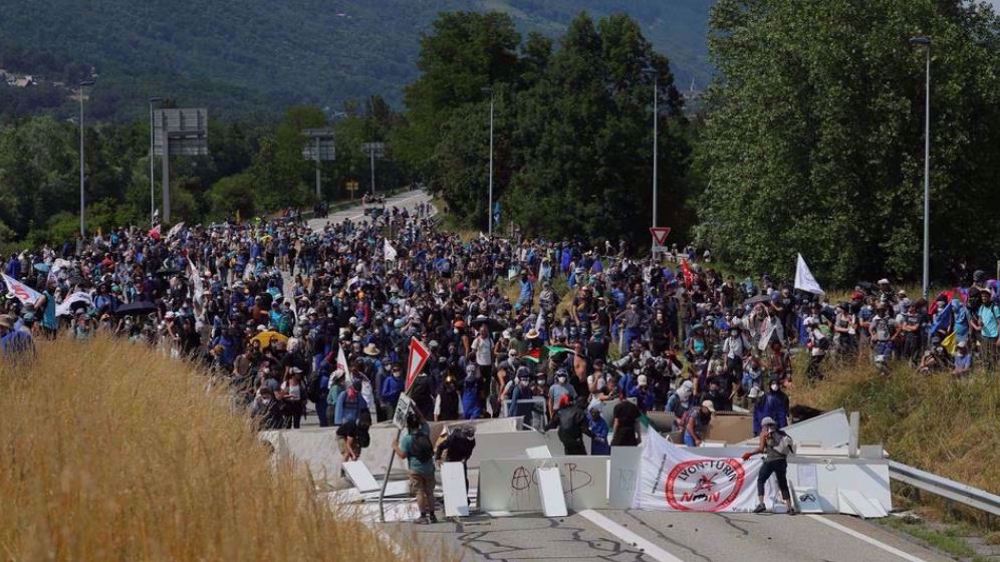 French police clash with protesters opposing rail link in Alps
