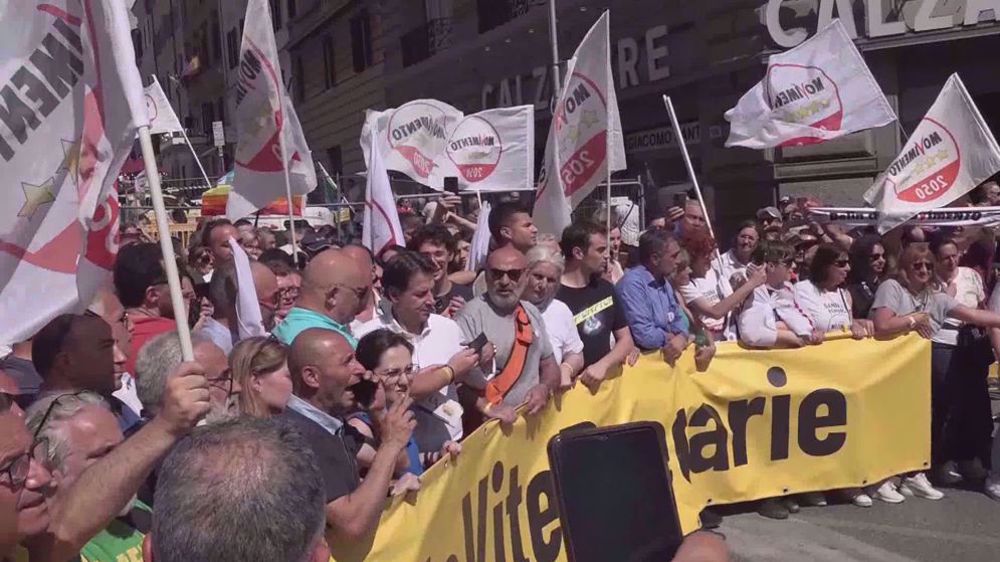 Manifestation antigouvernementale à Rome
