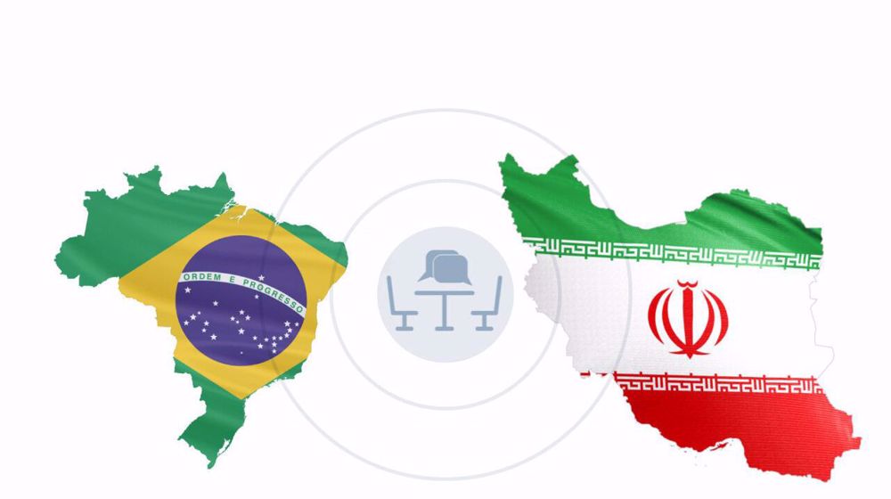 iran brazil flags