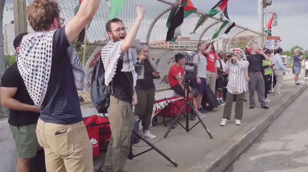 US protesters condemn Israeli president's address 