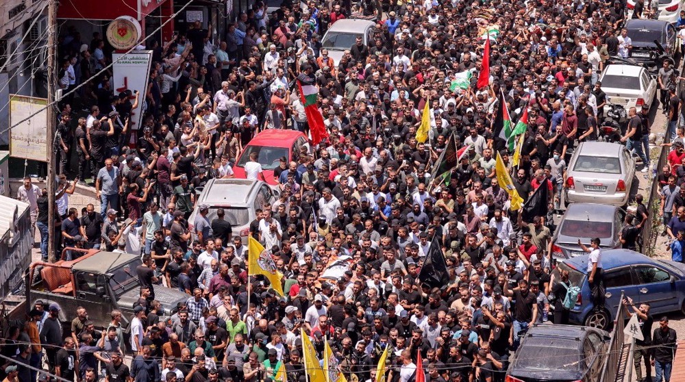 Jénine : cortège funèbre des martyrs palestiniens