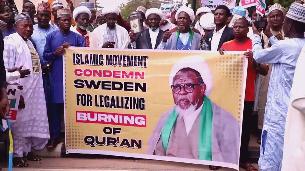 Nigerian Muslims protest desecration of Holy Qur'an in Sweden