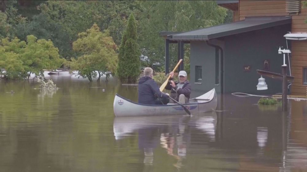 Flooding and landslides in Norway after massive downpours