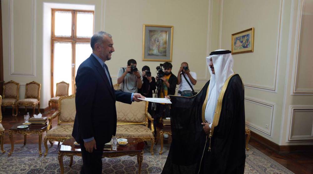 Saudi ambassador submits credentials to Iran FM