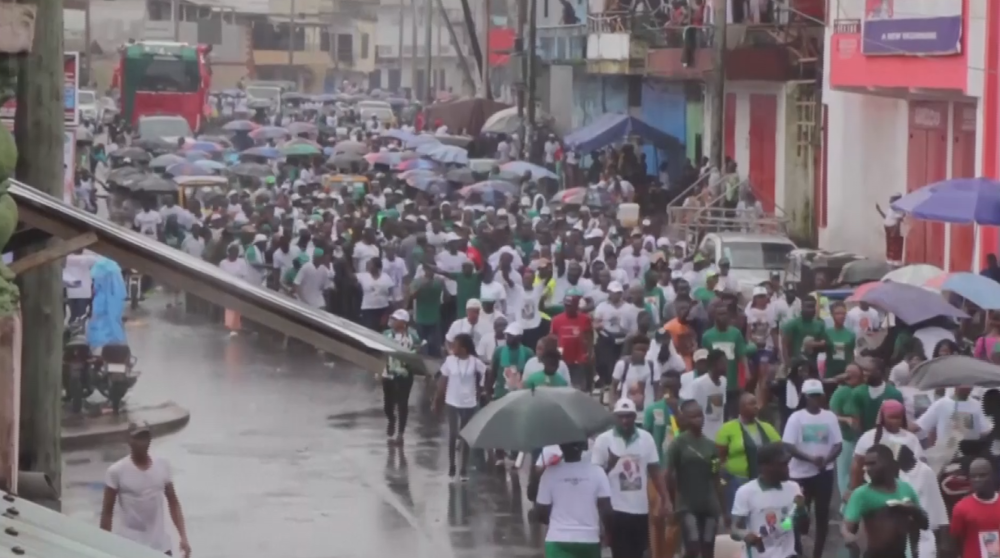 Liberians rally in support of opposition leader ahead of presidential elections