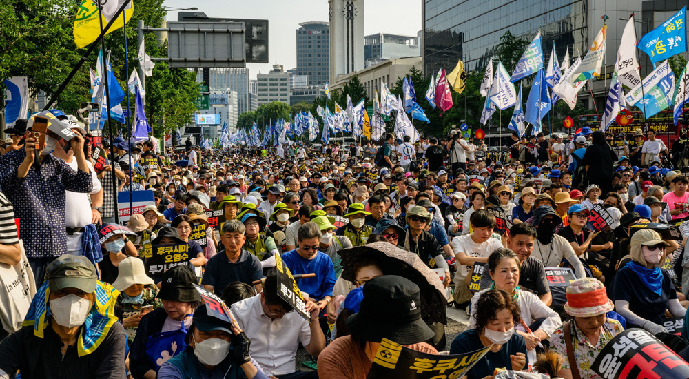 South Korean activists criticize Seoul for banning protest rallies  
