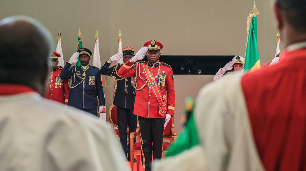 Gabon coup leader takes presidential oath 