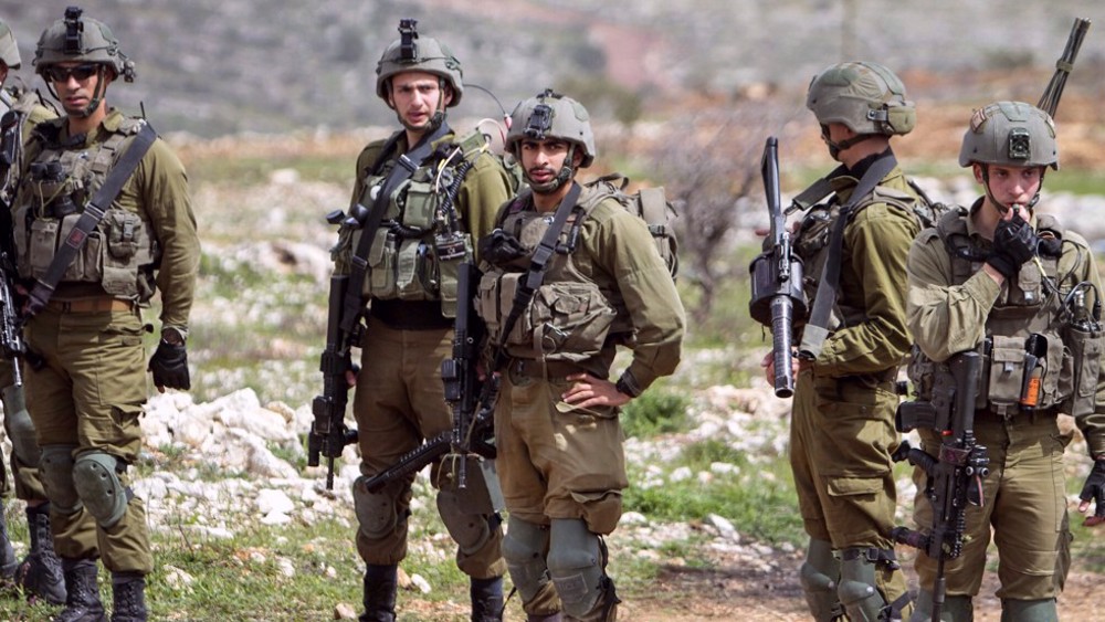 This picture shows Israeli soldiers in the occupied West Bank on March 29, 2022. (Photo via Twitter)