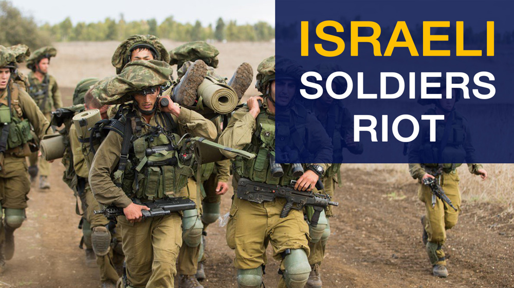 Israeli soldiers riot