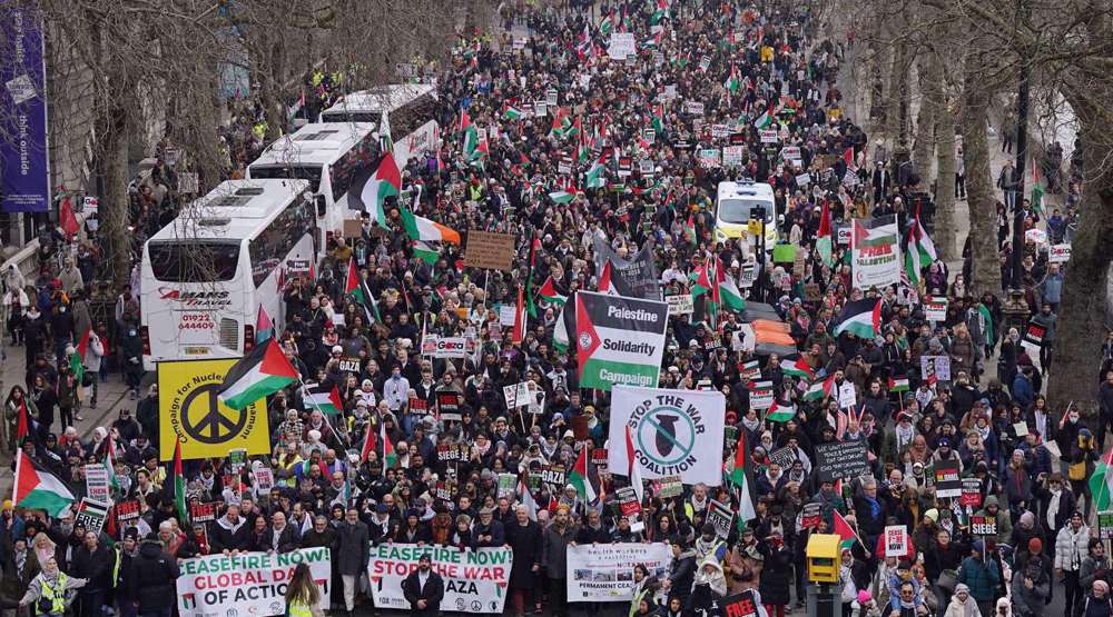 Tens of thousands rage in London against Israeli genocide in Gaza