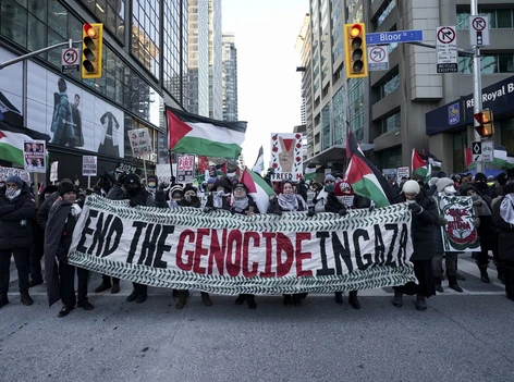 Thousands rage in Toronto against Israeli genocide as Gaza war marks 100 days