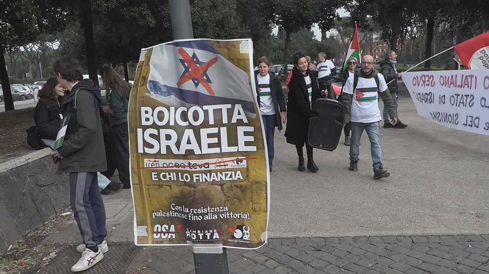 Italians protest against govt. censorship of pro-Palestinian voices