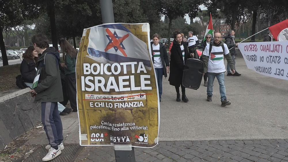 Les Italiens protestent contre la censure des voix pro-palestiniennes