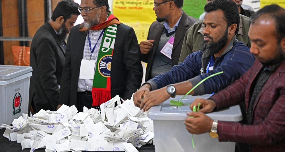 Bangladesh counts votes after election without opposition