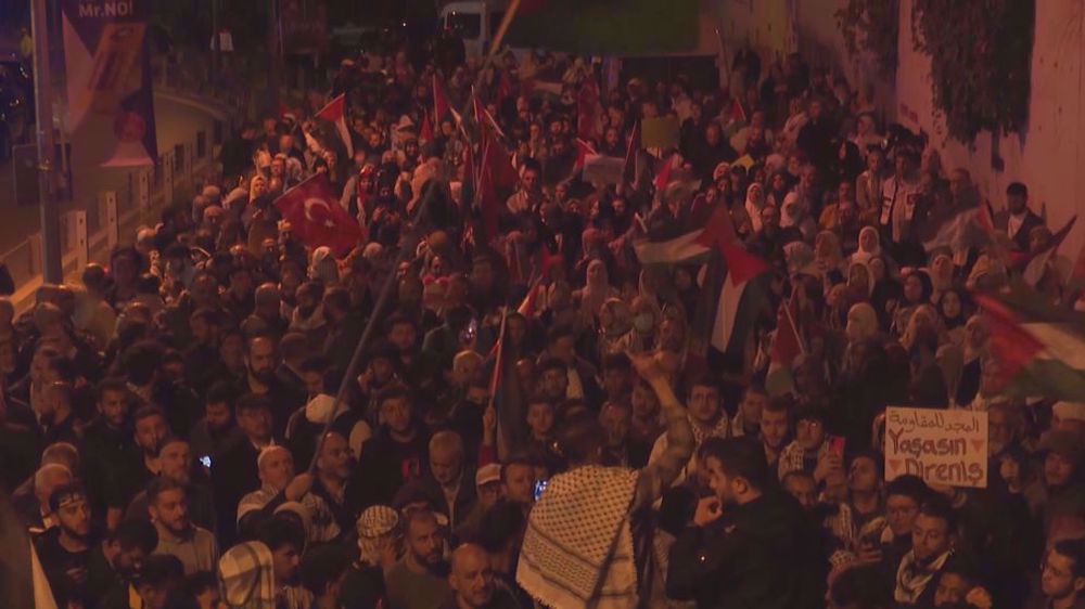 Istanbul: manifestation devant le consulat américain en solidarité avec Gaza