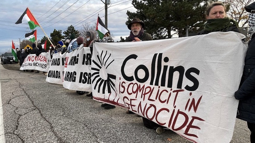 ‘Complicit in genocide’: Canada protesters stage sit-in at factory selling weapons to Israel 