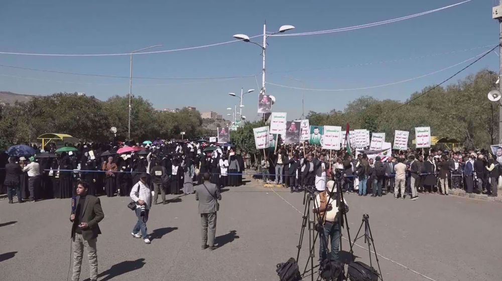 Sana'a university protests call for global action on Gaza