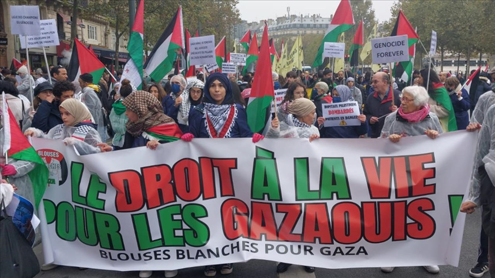 Manifestation à Paris pour dénoncer les crimes israéliens à Gaza