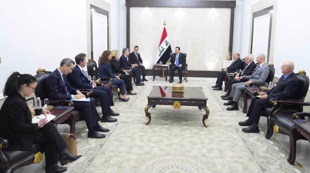 Iraqi PM warns over attacks on Syria as Blinken visits Baghdad 